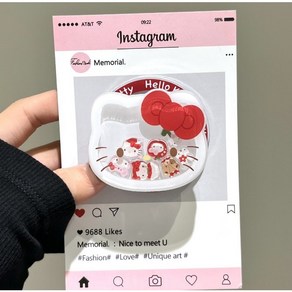 [위민즈센스] 맥세이프 그립톡 링무료증정 귀여운 캐릭터, 레드키티, 1개