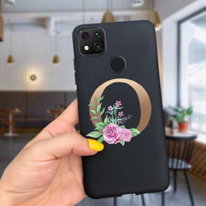 럭셔리 편지 Xiaomi Redmi 9C 9 C Nfc 케이스 Shockpoof 범퍼 소프트 Redmi 9 9C 9A Redmi9a 9C 9 뒷면 커버