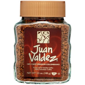 후안 발데즈 동결 건조 콜롬비아 프로미엄 커피 100g Juan Valdez Feeze Died Colombian Pemium Coffee, 1개