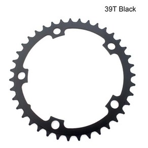 로드자전거 체인링 고정 기어 자전거 접이식 체인 휠 단일 체인휠 부품 39T 44T 130 BCD, 1. 39T Black, 1개