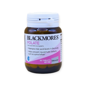 BLACKMORES FOLATE Folic acid 500mg. 블랙모어 엽산, 1개, 90정