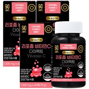 아임뉴트리 리포좀 비타민C 다이렉트 1300mg, 3개, 60정