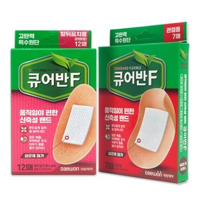 대원제약 큐어반F 발뒤꿈치용 12매입 + 큐어반F 관절용 7매입 고탄력 굴곡진부위 반창고 밴드, 1개