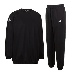 아디다스(ADIDAS) 크루넥 다이어트 땀복 세트 사우나슈트 블랙코팅