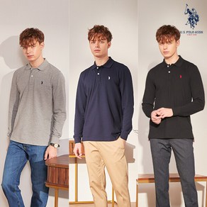 [U.S. POLO ASSN.] USPA 남성 화이트라벨 봄 카라셔츠