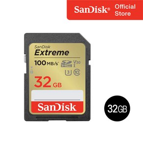 샌디스크 익스트림 SD카드 SDHC SDSDXVT 32GB, 1개