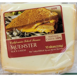 MUENSTER 뮌스터 슬라이스 치즈 226g(10장) / 미국, 226g, 1개