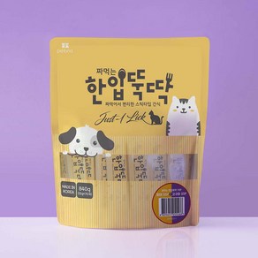 짜먹는 한입뚝딱 국산 대용량 강아지 고양이 스틱 파우치 간식 70P 840g, 황태 35P+고구마 35P, 1개