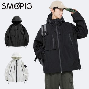 SMOPIG 남녀공용 바람막이 점퍼 봄 가을 아웃도어 등산복 남자 바람막이