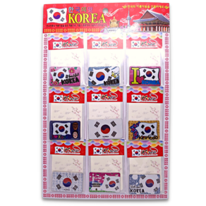 한국민예사 관광지 한복 캐릭터 태극기 고무 아크릴 냉장고 자석 9조 세트 4종 외국인 선물 koean souveni ef magnet, 04 태극기