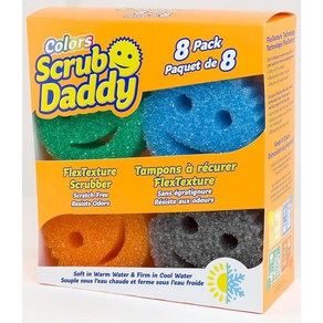 스크럽 대디 스폰지 컬러 8팩 Scub Daddy Sponges Colos, 8개, 혼합색상