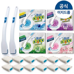 이지드롭 일회용 변기크리너 블루핸들2개+리필4팩(향4종)+사은품 1팩(별도포장) 변기세정제