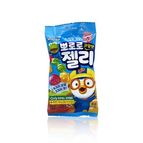 NEW 팔도 뽀로로 천연색소 과일맛 젤리 파랑색 1개, 53g