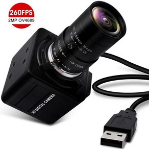 초미니카메라 ELP 고속 카메라 수동 줌 웹캠 UVC 플러그 플레이 동작 감지용 PC USB 비디오 카메라 260fps 120fps 60fps 1080P OV4689, 8) without lens - USB, 1개