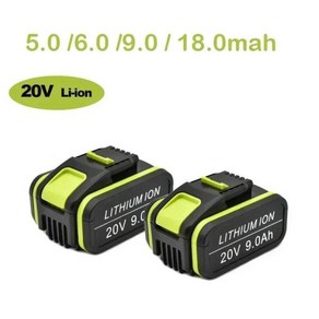 WA3551 WX373 WX390 충전식 배터리 도구 Wox 교체 20V 최대 6000 mAh 9000mAh, 02 5000mah battey