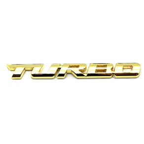 자동차 TURBO 4가지 컬러 레터링 엠블럼 금속재질 튜닝