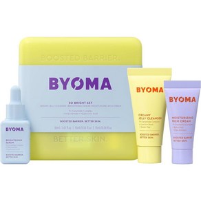 BYOMA 바이오마 소 브라이트 세트 크리미 젤리 클렌저 브라이트닝 세럼 모이스처라이징 리치 크림, 1개