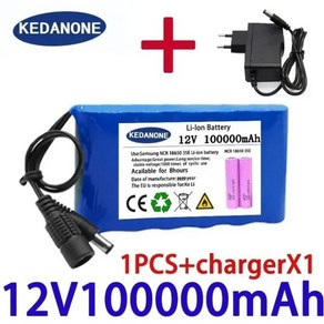 휴대용 12V 20000Mah 충전식 리튬 이온 배터리 DC 12.6V 30Ah CCTV 캠 모니터