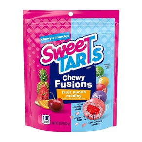 SweeTARTS 츄이 퓨전 캔디 과일 펀치 메들리 9온스, 1개, 255g