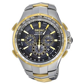 (세이코) Seiko 남성용 시계 Coutura Radio Sync Solar Chronograph Two Tone Watch SSG010 남성용 시계 남성용 시계 [품] gellmoll