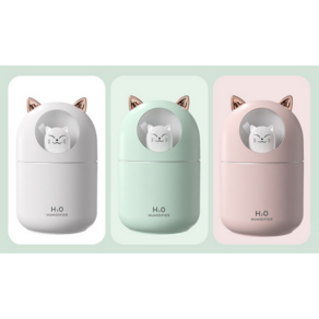 실행스토리 귀여운 고양이 냥냥이 무드등 USB 가습기 300ml 필터(1+5) 포함, [예약발송]only 필터 3개(가습기 제외)