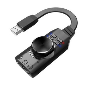 컴스 7.1CH 서라운드 USB 사운드카드 게이밍 외장형