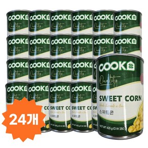 쿡샵 스위트콘 옥수수통조림, 24개, 425g