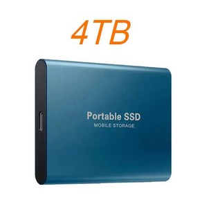 SSD 고속 외장 하드 디스크 C타입 USB3.1 ssd 노트 북 데스크탑용 모바일 2TB 1TB 4TB, [19] Blue 4TB, 1개