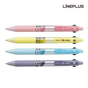 라인플러스 M4 4색볼펜 1.0mm 12p, 다크퍼플, 1개