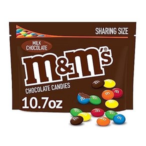 M&M'S Milk Chocolate Candy Shaing Size Bag 10.7 oz M&M'S 밀크 초콜릿 캔디 쉐어링 사이즈 백 10.7온스, 1개, 303g