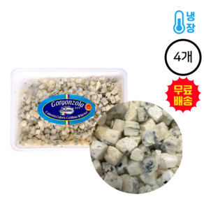 발라리니 고르곤졸라 피칸테 큐브 크럼블, 500g, 4개