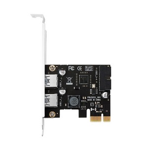 PCI-E ~ USB 3.0 Expess USB 용 2 포트 확장 카드 PCI 추가 내부 USB3.0 데스크탑 PC 호스트 용 허브 변환기, 1개