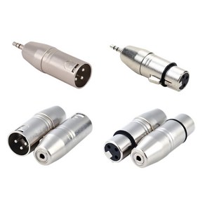 3.5mm 스테레오 오디오 잭 XLR 암 숫 변환 젠더 커넥터 4종