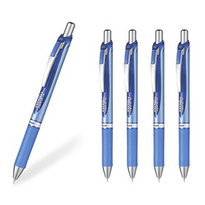 Pentel 에너겔 노크식 니들팁 볼펜 BLN75 0.5mm 블루 5개/레드 5개 세트