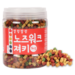 킵펫 강아지 말랑말랑 노즈워크 져키, 혼합맛(황태/연어/치즈/참치/오리), 1kg, 1개