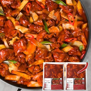 춘천 한입 신선닭갈비 1kg, 일반맛+일반맛, 2개