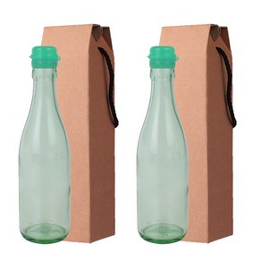 가인글로벌 청색 기름병300 + 코벤트캡 청록 + 포장박스 세트, 2세트, 300ml