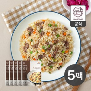 한와담 국산 소불고기 직화 가마솥 볶음밥, 5개, 300g