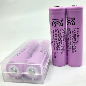 [2+1]충전식 리튬이온 2600mAh 3500mAh 보호회로 볼록형 18650 배터리 KC인증 고용량 배터리(배터리2p+안전케이스1P) 효도 라디오 충전용배터리, 3개