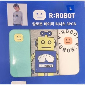 R.ROBOT 코스트코 알로봇 베이직 티셔츠 3매 (긴팔 반팔)