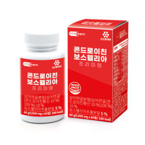 [프리미엄] 관절에 콘드로이친 보스웰리아 6000mg 코오롱제약 1개 60정