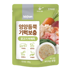 이즈칸 캣 영양듬뿍 기력보충 닭고기 야채죽 80g, 1개