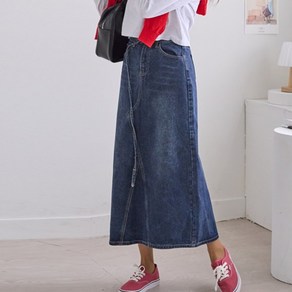 [나크21] (S~2XL) 오리진 워싱데님 롱 스커트 DM51-P-03