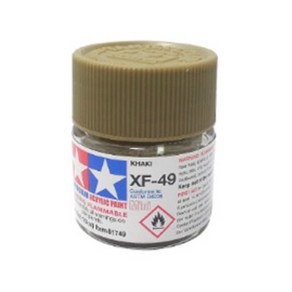 (81749) 타미야 아크릴 도료 XF-49 카키 무광 10ml, 1개