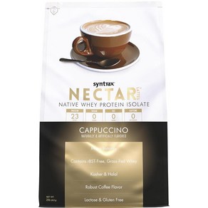 Syntax 신트랙스 Nutition Necta Lattes 100% 분리 유청 단백질 파우더 카푸치노 0.9kg2파운드 290652, 907g, 1개