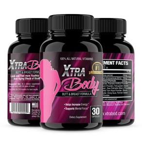 XtraBody Butt Enhancement and Breast Enlargement Supplement - Estrogen Enhancer - Increases Butt &