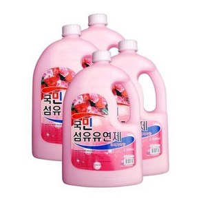 국민세제 국민 섬유 유연제 후리지아향 경제적 향기, 4개, 2.5L