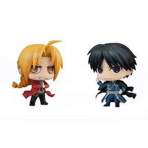 MegaHouse 메가하우스 치미 메가 버디 시리즈! 강철의 연금술사 FULLMETAL ALCHEMIST 풀메탈 알키미스트 에드워드 엘릭 & 로이 머스탱 세트 [도장완료 완제품 피규어 약65mm], 단일, 1개