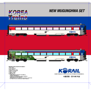 20030 리미트 신도색 무궁화 객차 모형 세트