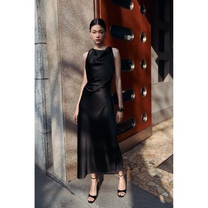 ZARA 자라 샤틴 미디 드레스 8372090 8372/090